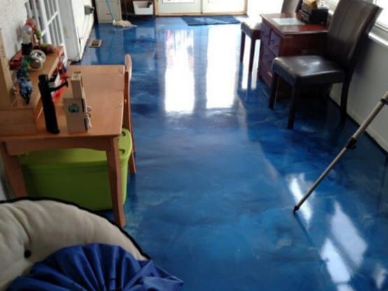 Blue Metallic Epoxy Floor