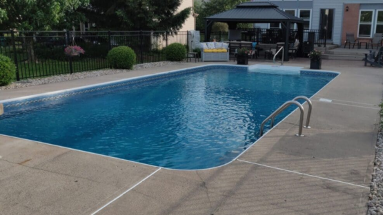 Concrete Pool Deck Before