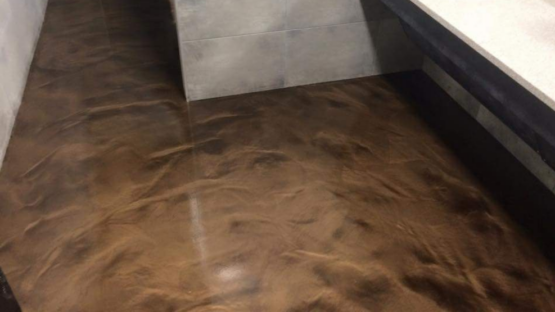 Metallic Restroom Epoxy Floor