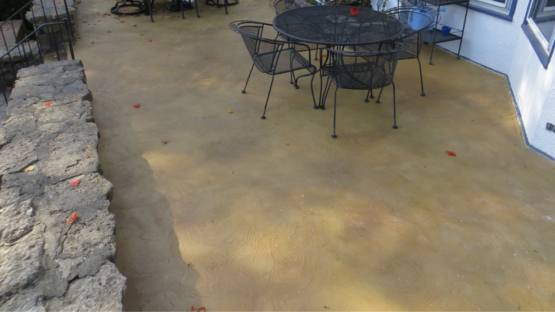 Resurfaced Stained Patio