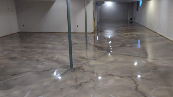 Marble Epoxy Basement Floor