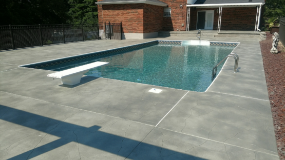 Resurfaced Stained Pool Deck